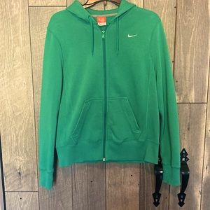 Nike Women’s Zip Up Hoodie. Green. Size Large.